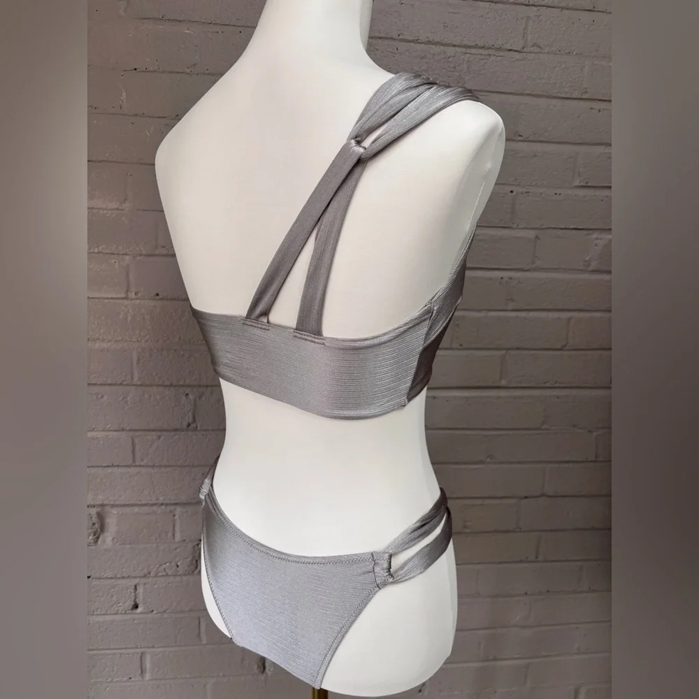 H&M pewter silver bikini 6 -Small